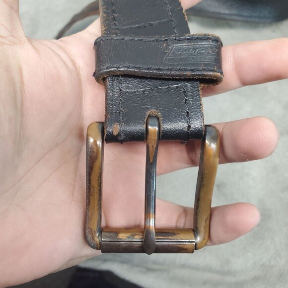 Dickies Belt Mens 46-48 Brown Leather Work Belt *Read* - Picture 2 of 9